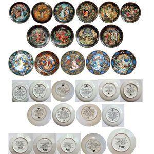 COLLECTIBLE PLATES -FAIRY TALES -18 KT - 8 INCHES- NEW/UNBOXED